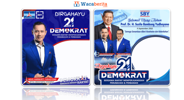 Twibbon HUT Partai Demokrat ke-21 Tahun 2022