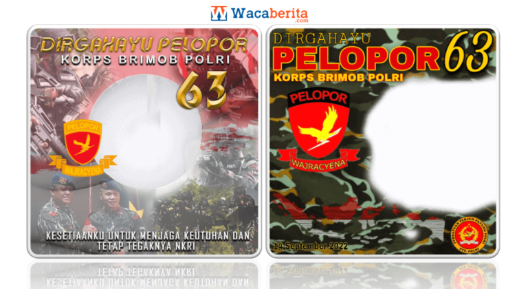 Twibbon Dirgahayu Pelopor Korps Brimob POLRI ke-63 Tahun 2022