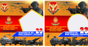 Twibbon HUT Wing Komando I Kopasgat ke-23 Tahun 2022