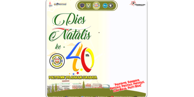 Twibbon Dies Natalis POLTEKPEL Surabaya Tahun 2022