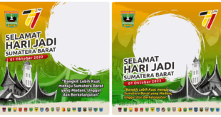 Twibbon HUT Sumatera Barat ke-77 Tahun 2022
