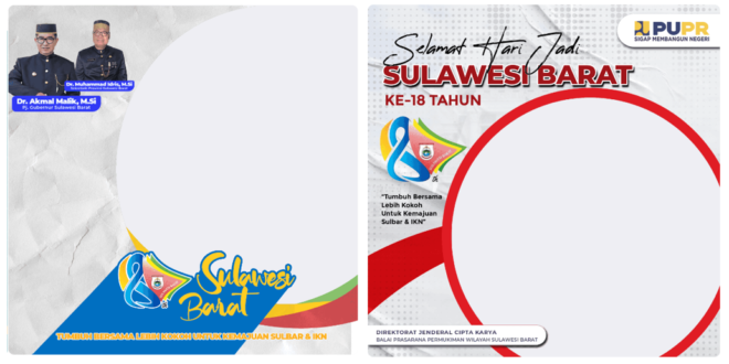 Twibbon HUT Provinsi Sulbar ke-18 Tahun 2022