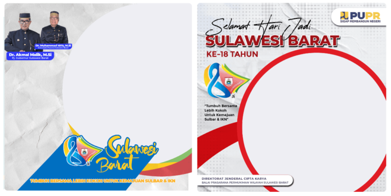 Twibbon HUT Provinsi Sulbar ke-18 Tahun 2022