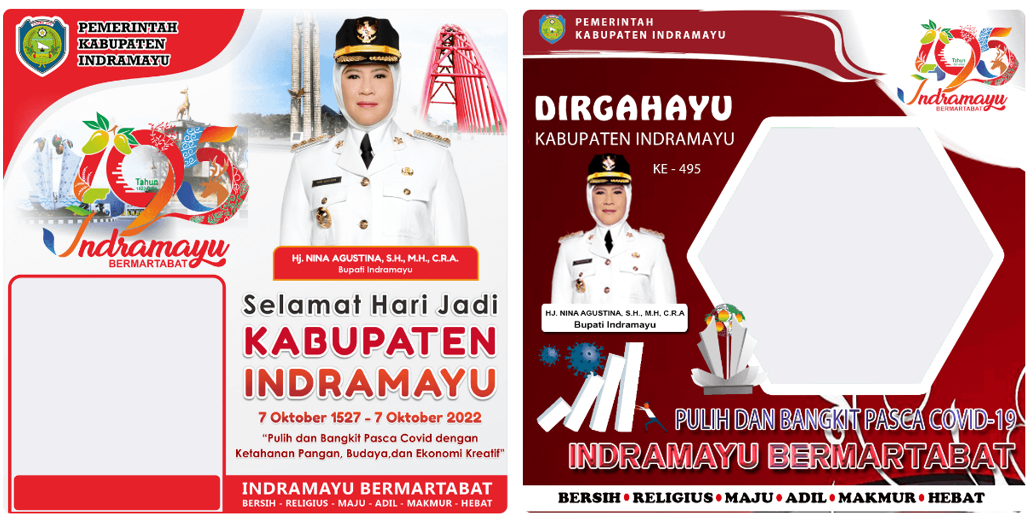 Twibbon HUT Kabupaten Indramayu ke-495 Tahun 2022