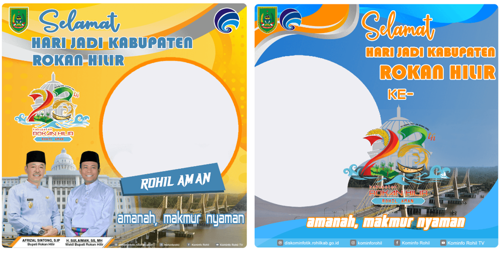 Twibbon HUT Kabupaten Rokan Hilir ke-23 Tahun 2022