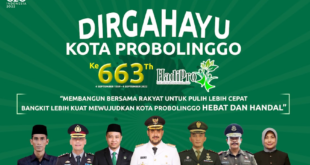 Unduh Banner HUT Kabupaten Probolinggo ke-663 Tahun 2022