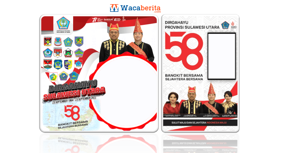 Twibbon HUT Provinsi Sulawesi Utara ke-58 Tahun 2022