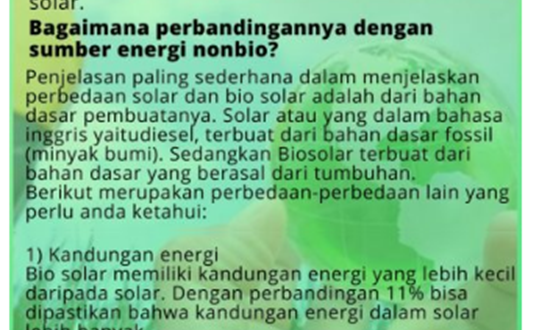 Kunci Jawaban Proyek halaman 71 Biosolar B30 IPA SMA/SMK Kelas 10