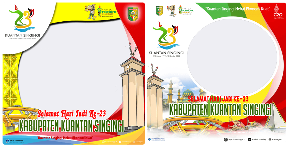 Twibbon HUT Kuantan Singingi ke-23 Tahun 2022