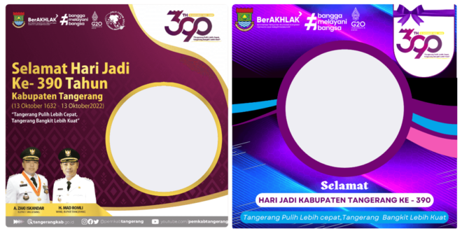 Twibbon HUT Kabupaten Tangerang ke-390 Tahun 2022