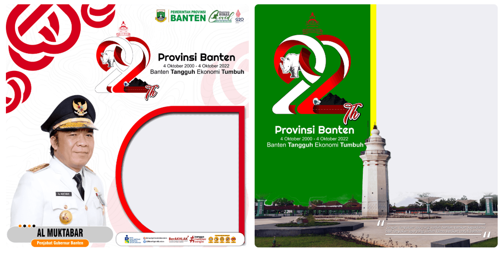 Twibbon HUT Provinsi Banten ke-22 Tahun 2022