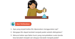 Apa yang terjadi ketika lilin dipanaskan menggunakan api