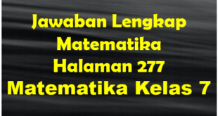 Jawaban Matematika Halaman 277 Kelas 7