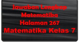 Jawaban Matematika Halaman 267 Kelas 7