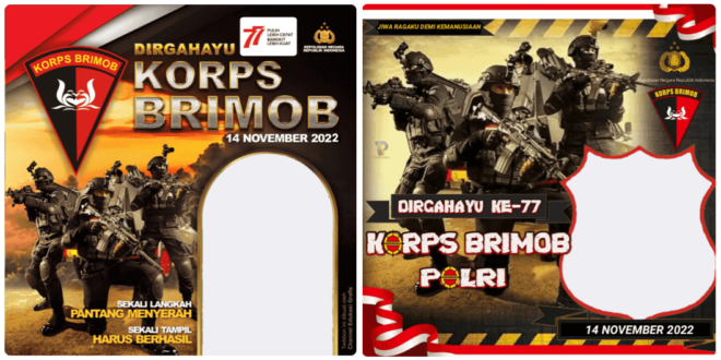 Twibbon HUT Korps Brimob ke-77 Tahun 2022