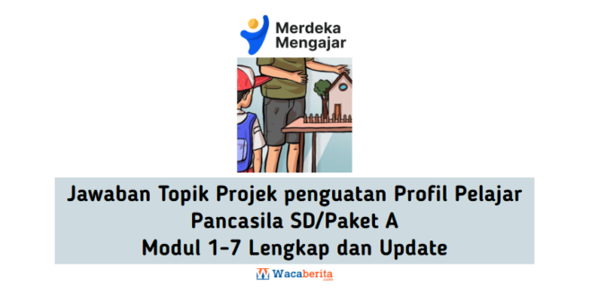 Jawaban Topik Projek penguatan Profil Pelajar Pancasila SD/Paket A Modul 1-7 Lengkap