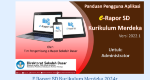 E Raport SD Kurikulum Merdeka 2024