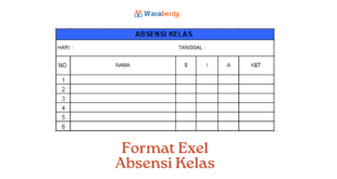 Download Format Absensi Kelas Excel untuk Administrasi Kelas