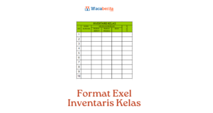 format inventaris kelas exel