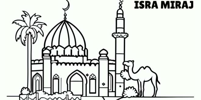 Gambar Untuk Mewarnai Tema Isra Mi’raj 2025