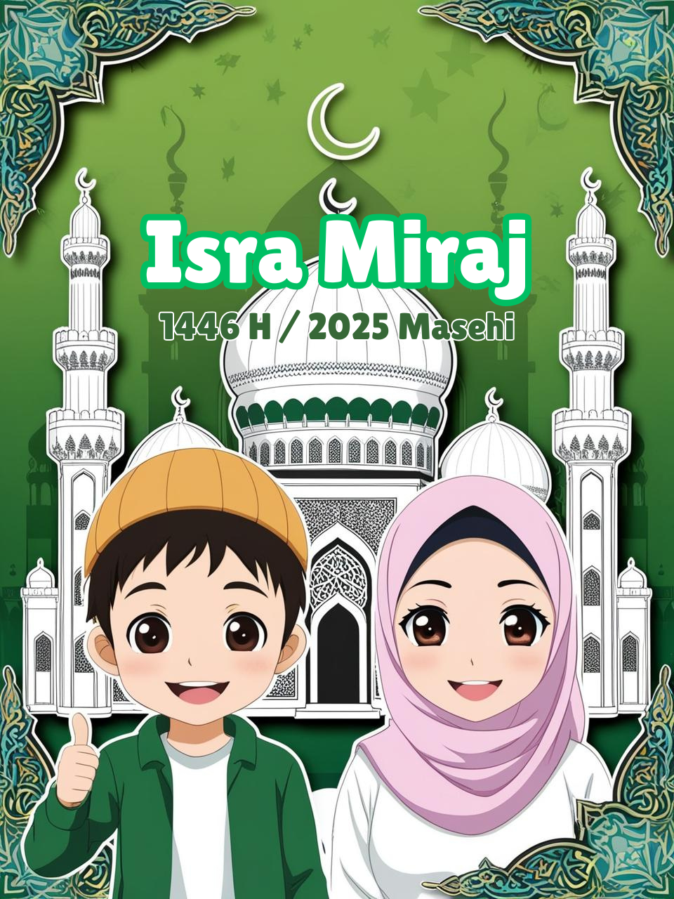 Poster Isra Mi'raj Kartun 2025