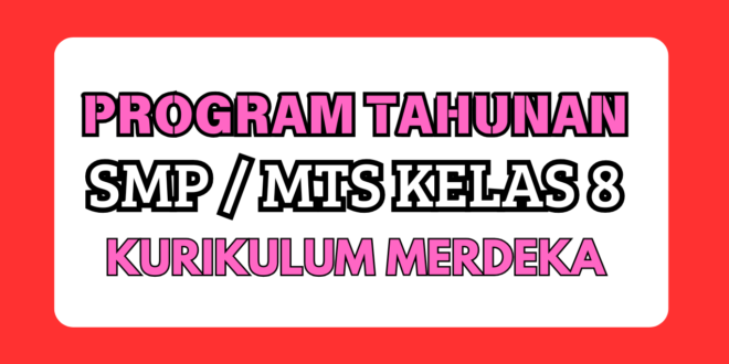 Program Tahunan (Prota) Fase D Kelas 8 SMP Kurikulum Merdeka