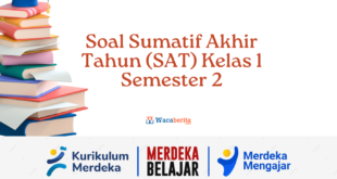 Soal Sumatif Akhir Tahun (SAT) Kelas 1 Semester 2