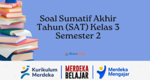 Soal Sumatif Akhir Tahun (SAT) Kelas 3 Semester 2