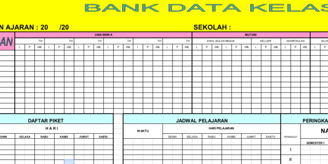 Download Bank Data Kelas Terbaru dengan Format Microsoft Excel