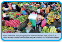 Contoh aktivitas masyarakat di pasar tradisional