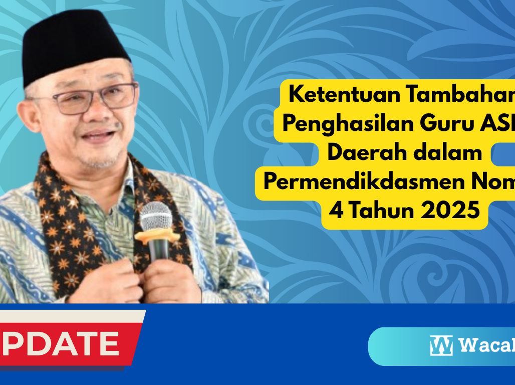 Ketentuan Tambahan Penghasilan Guru ASN Daerah dalam Permendikdasmen Nomor 4 Tahun 2025