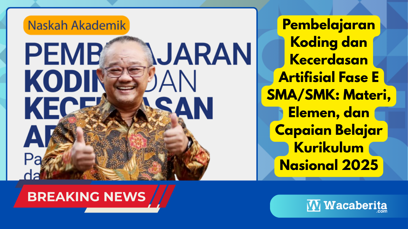 Pembelajaran Koding dan Kecerdasan Artifisial Fase E