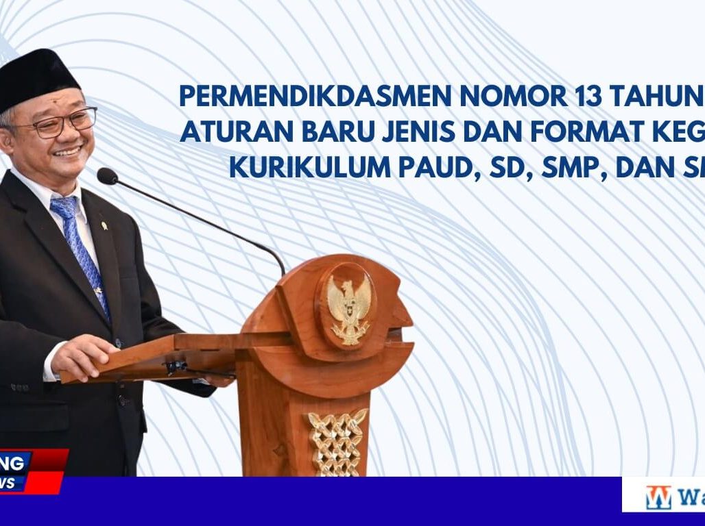 Permendikdasmen Nomor 13 Tahun 2025 Aturan Baru Jenis dan Format Kegiatan Kurikulum PAUD, SD, SMP, dan SMA