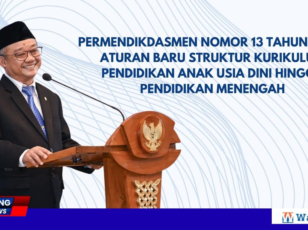 Permendikdasmen Nomor 13 Tahun 2025 Aturan Baru Struktur Kurikulum Pendidikan Anak Usia Dini hingga Pendidikan Menengah