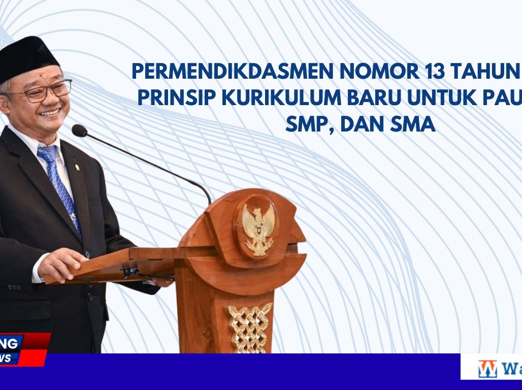 Permendikdasmen Nomor 13 Tahun 2025 Prinsip Kurikulum Baru untuk PAUD, SD, SMP, dan SMA