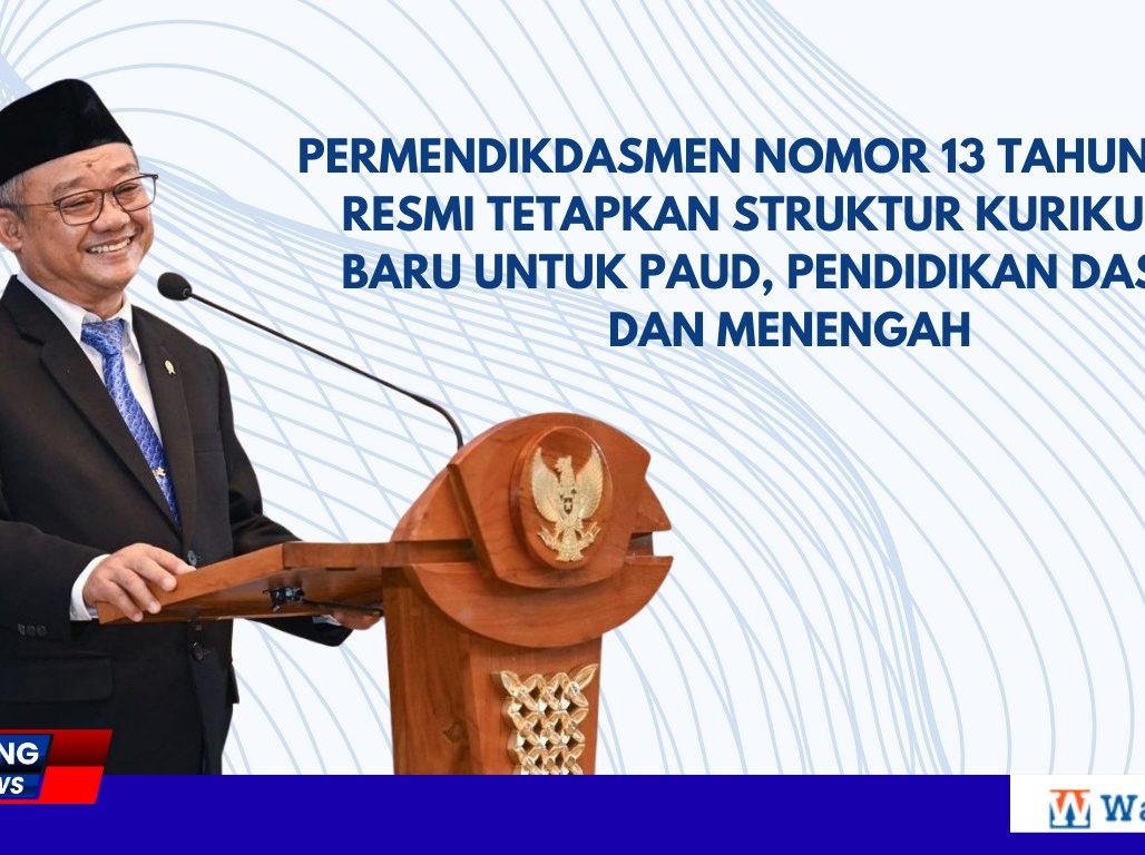 Permendikdasmen Nomor 13 Tahun 2025 Resmi Tetapkan Struktur Kurikulum Baru untuk PAUD, Pendidikan Dasar, dan Menengah