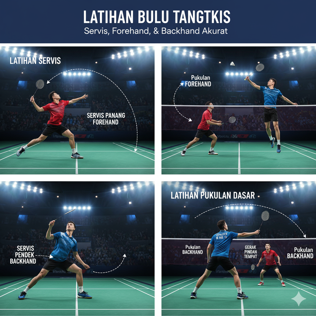 Servis Forehand dan Backhand yang Akurat