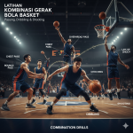Latihan Kombinasi Gerak Passing, Dribbling, dan Shooting