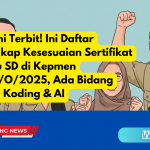 Resmi Terbit! Ini Daftar Lengkap Kesesuaian Sertifikat Guru SD di Kepmen 222O2025, Ada Bidang Baru Koding & AI