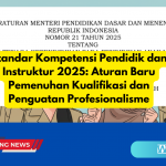 Standar Kompetensi Pendidik dan Instruktur 2025: Aturan Baru Pemenuhan Kualifikasi dan Penguatan Profesionalisme