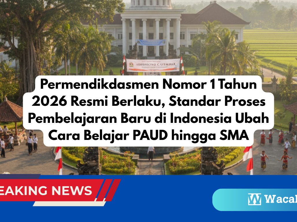 Permendikdasmen Nomor 1 Tahun 2026 Resmi Berlaku, Standar Proses Pembelajaran Baru di Indonesia Ubah Cara Belajar PAUD hingga SMA